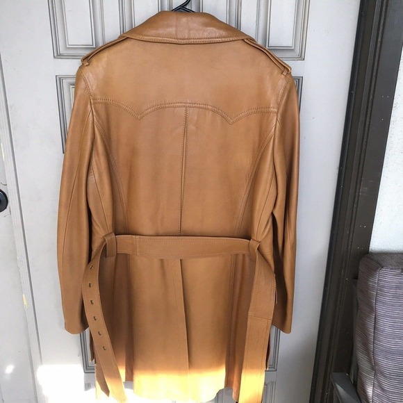 Stanley BlackerSzXL Designed Leather Coat Belt Made In Spain Double Breasted - Picture 3 of 14